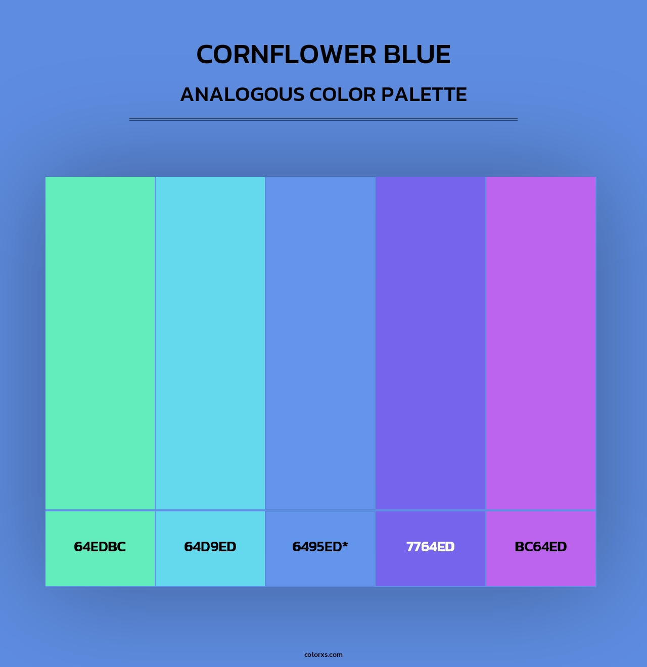 Cornflower Blue - Analogous Color Palette
