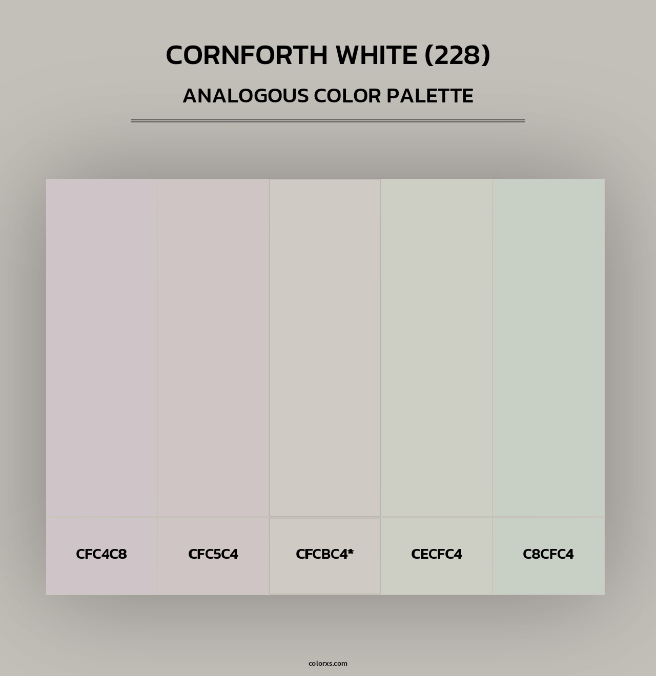 Cornforth White (228) - Analogous Color Palette