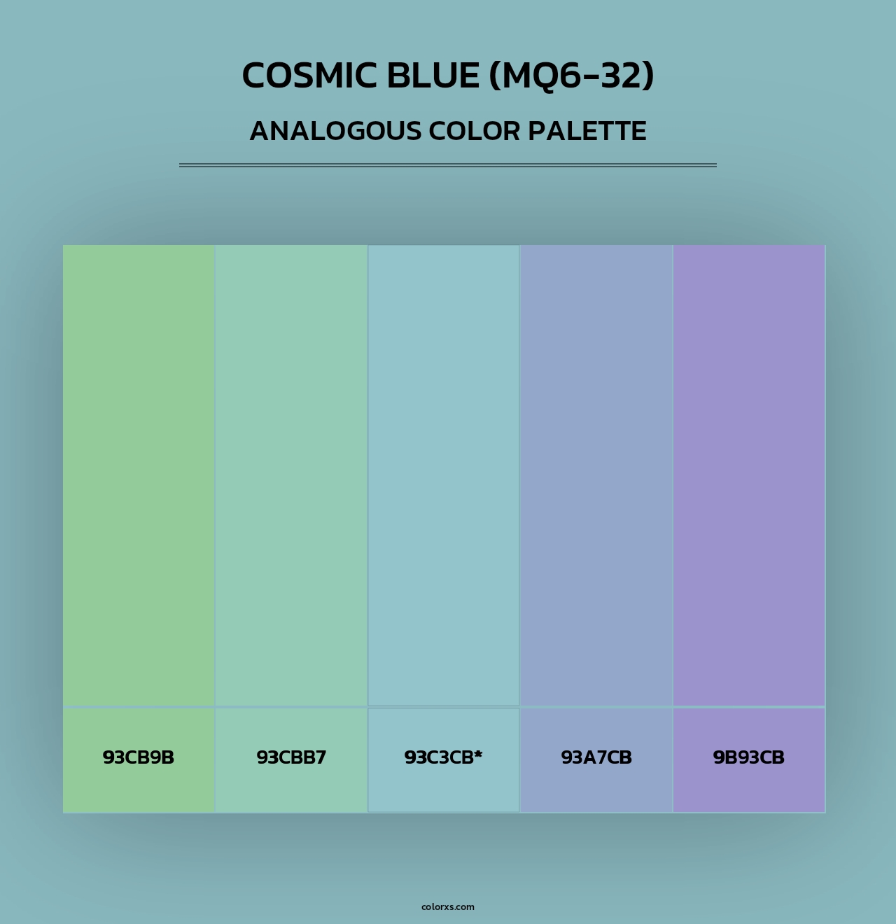 Cosmic Blue (MQ6-32) - Analogous Color Palette