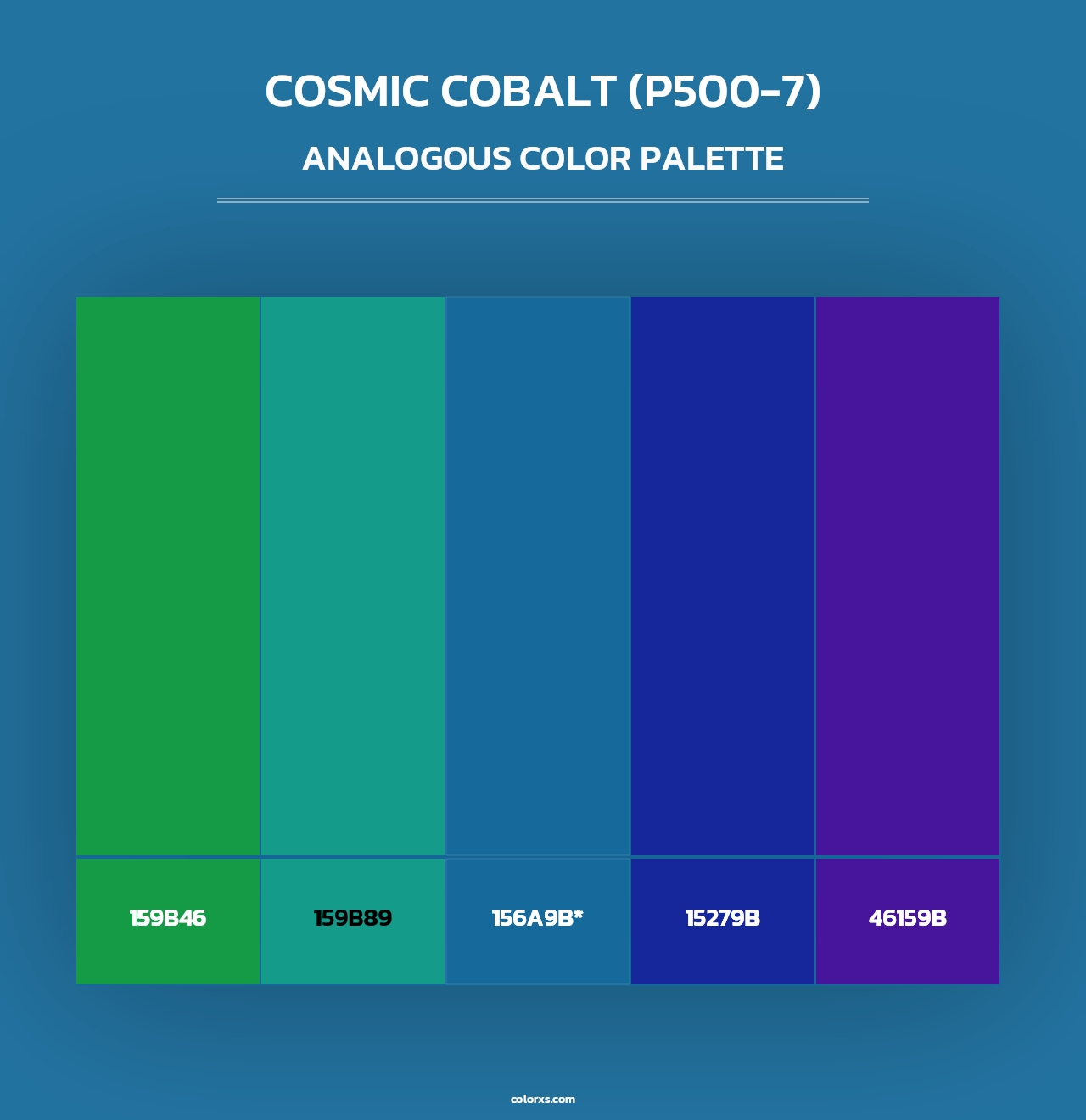 Cosmic Cobalt (P500-7) - Analogous Color Palette