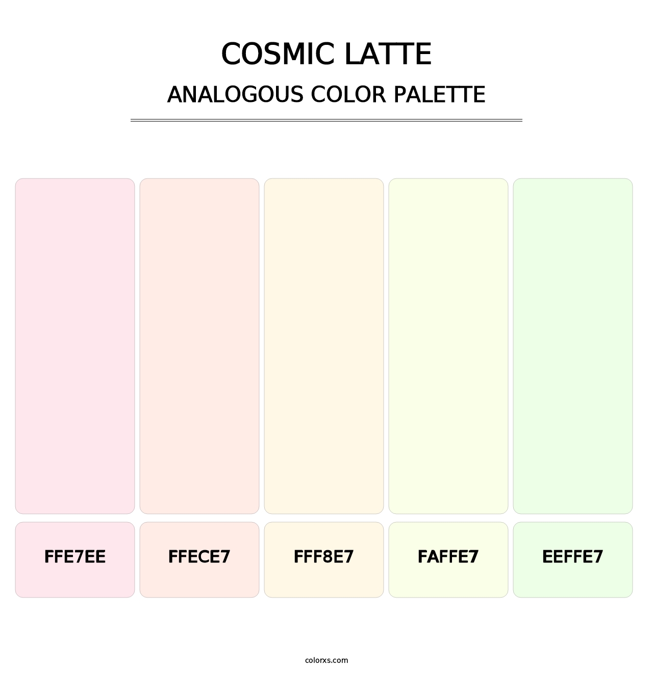 Cosmic Latte - Analogous Color Palette