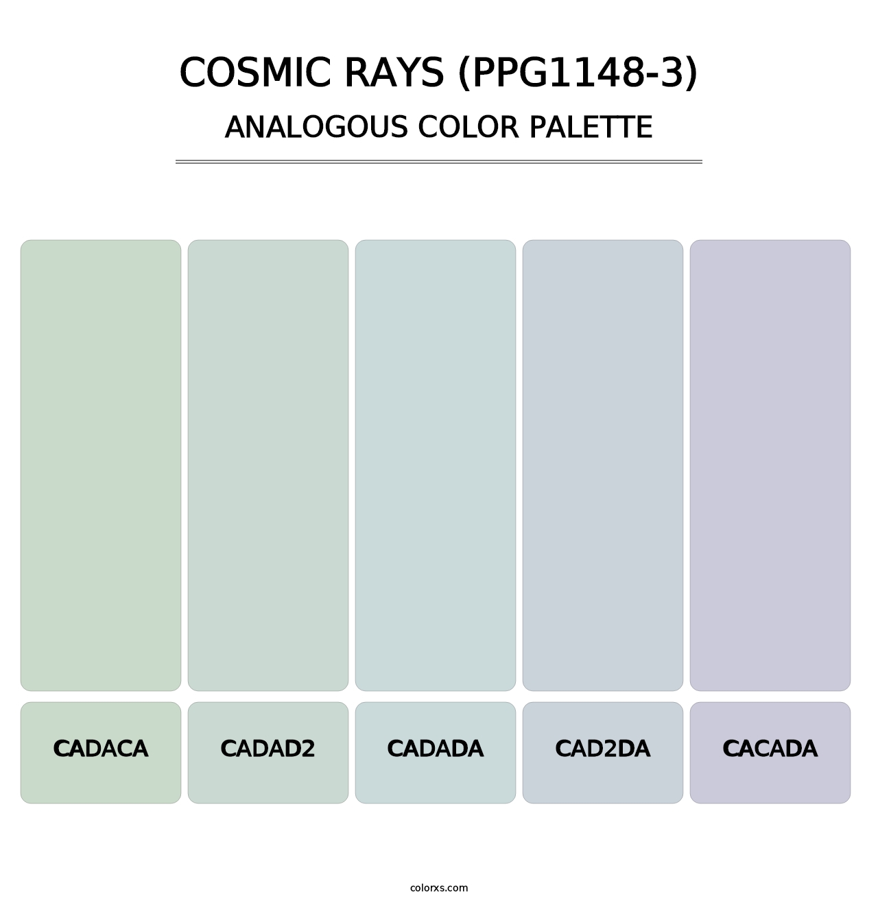 Cosmic Rays (PPG1148-3) - Analogous Color Palette