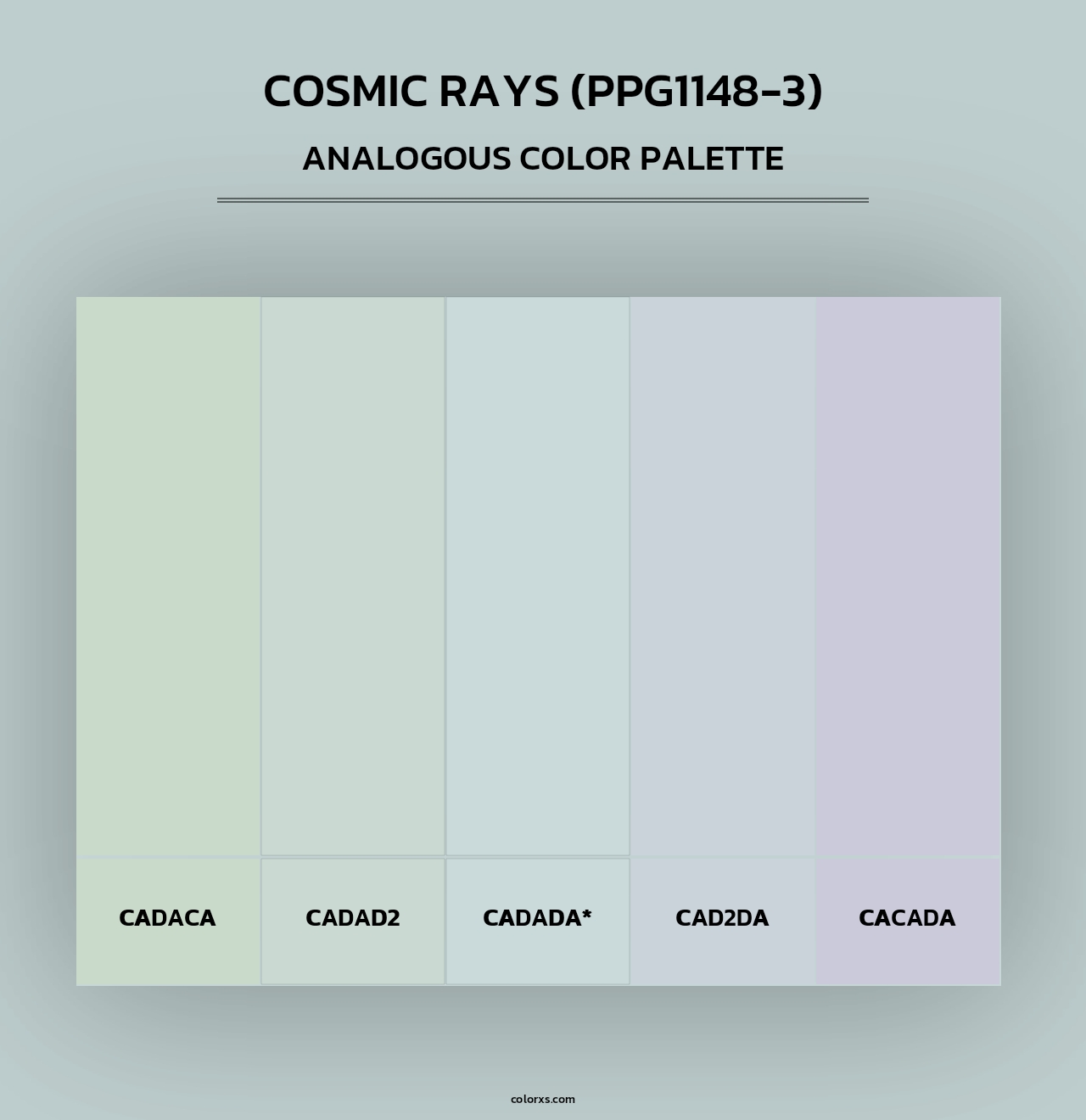 Cosmic Rays (PPG1148-3) - Analogous Color Palette