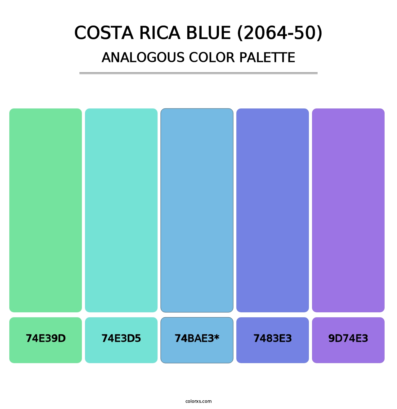 Costa Rica Blue (2064-50) - Analogous Color Palette