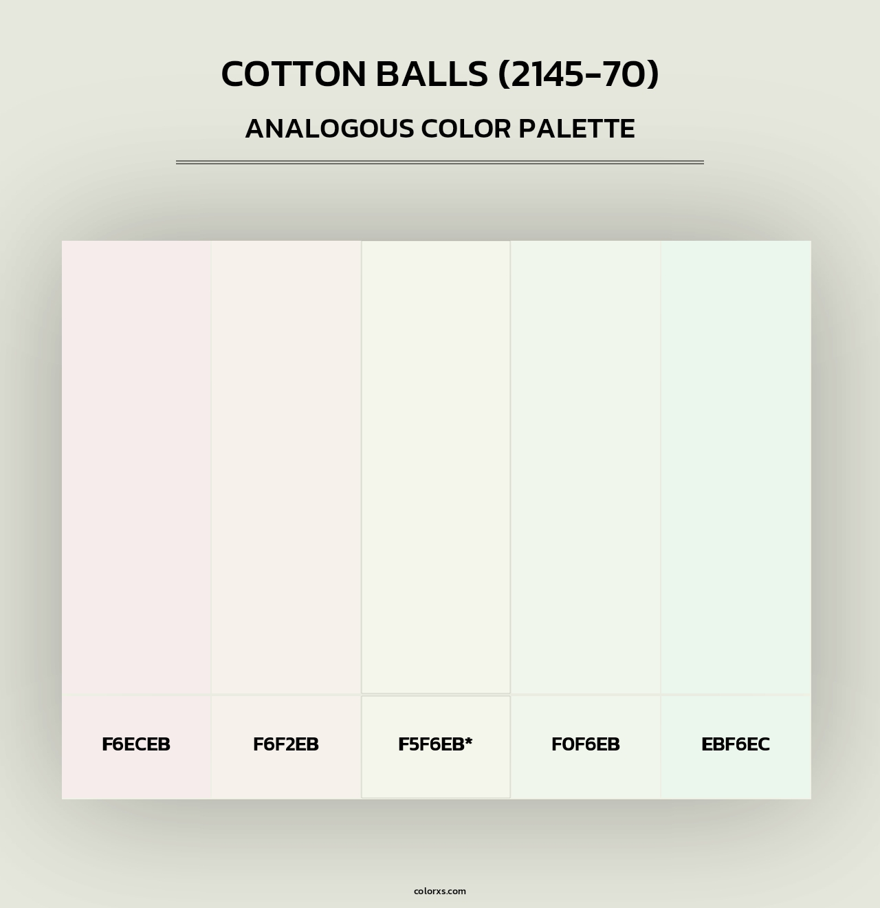 Cotton Balls (2145-70) - Analogous Color Palette