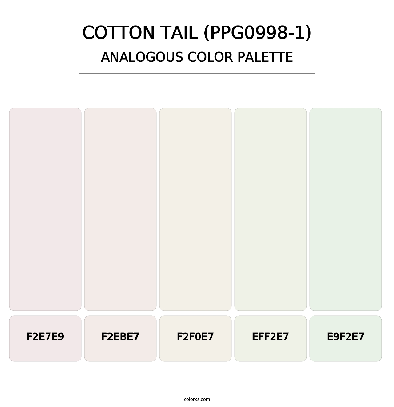 Cotton Tail (PPG0998-1) - Analogous Color Palette