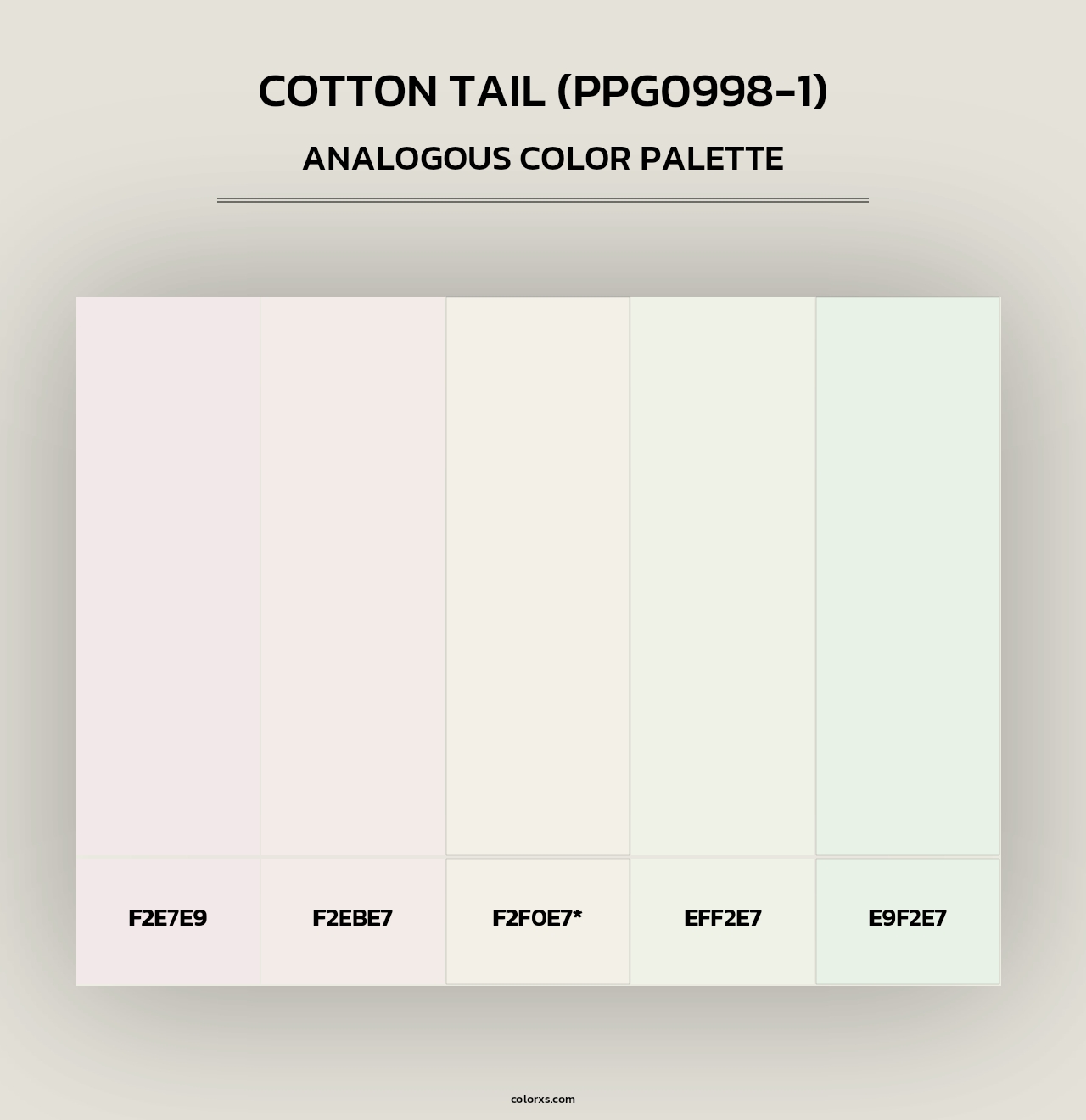 Cotton Tail (PPG0998-1) - Analogous Color Palette
