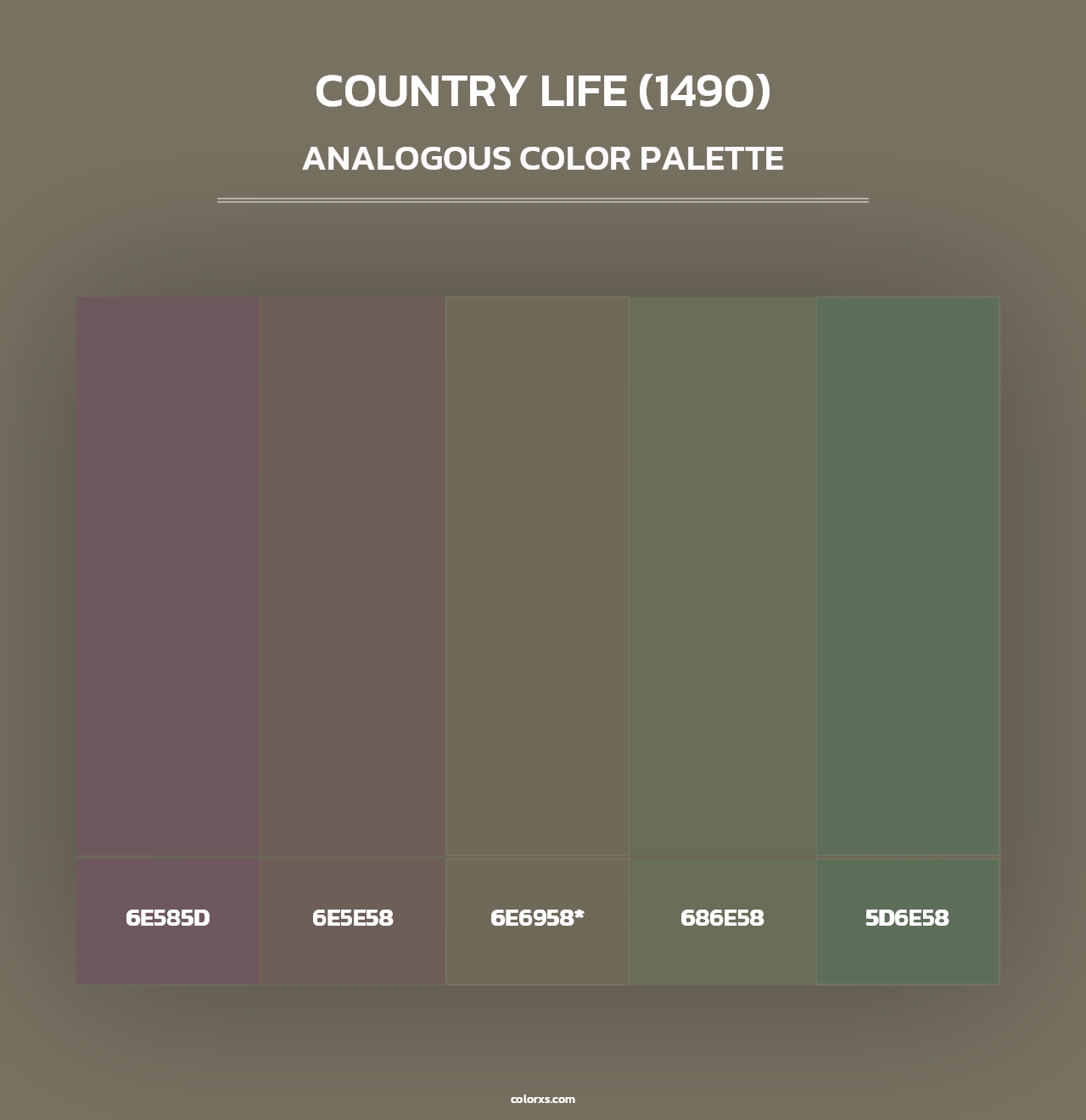 Country Life (1490) - Analogous Color Palette