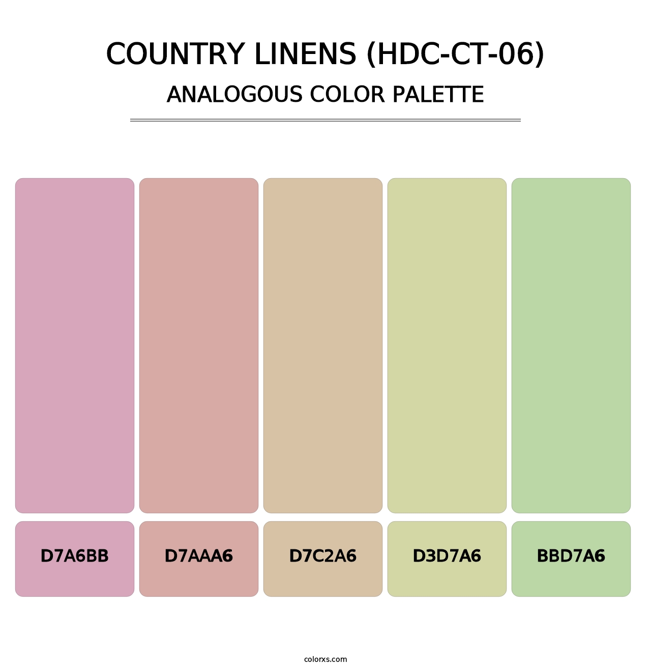 Country Linens (HDC-CT-06) - Analogous Color Palette