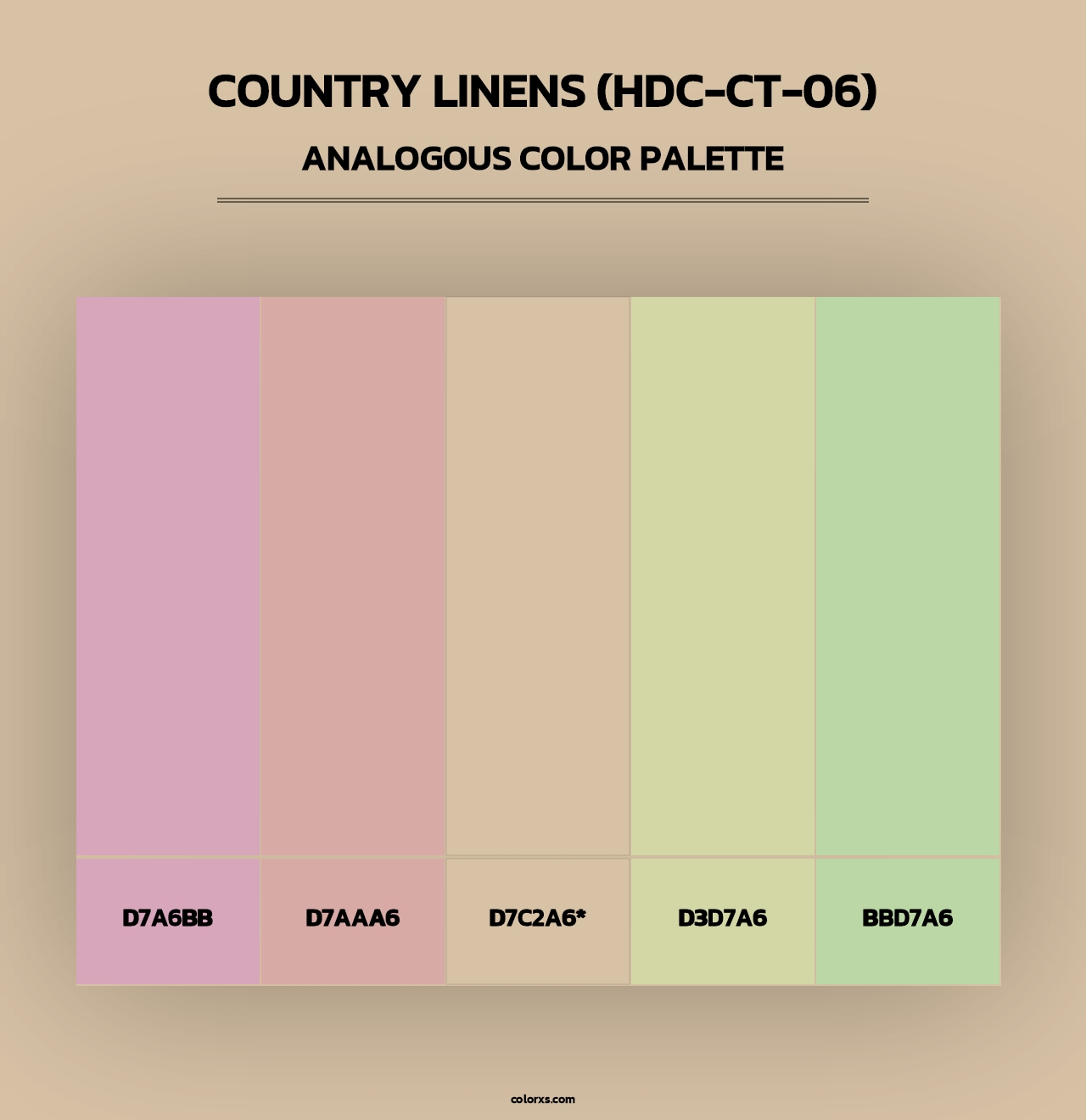 Country Linens (HDC-CT-06) - Analogous Color Palette