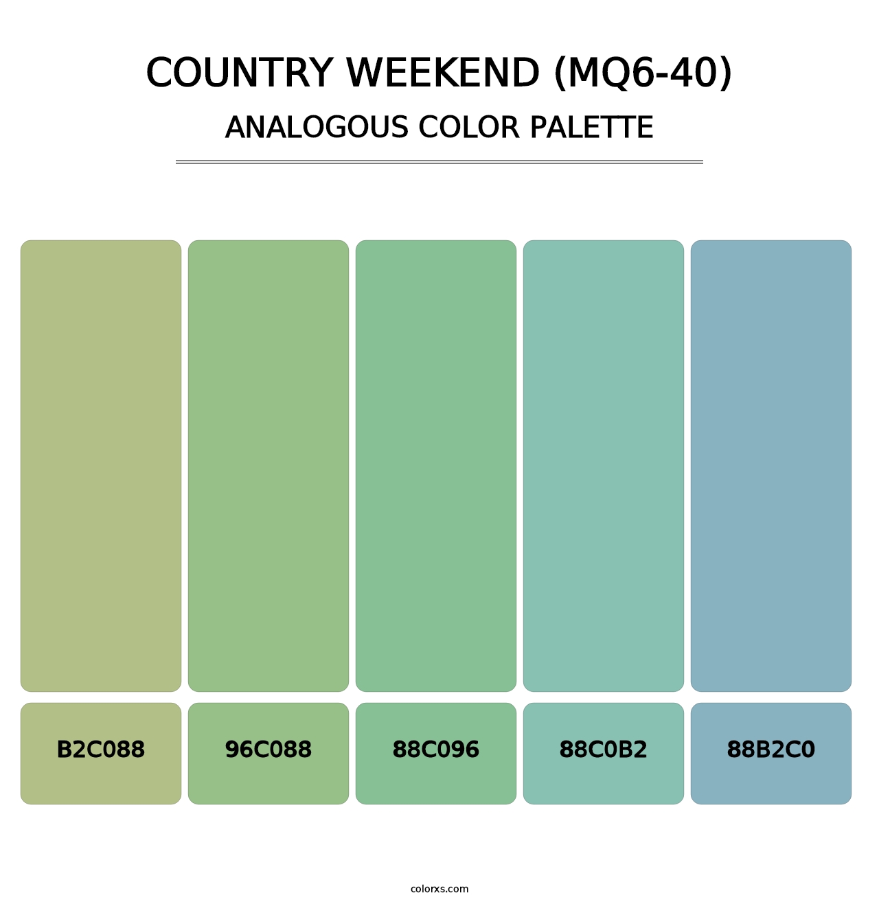Country Weekend (MQ6-40) - Analogous Color Palette