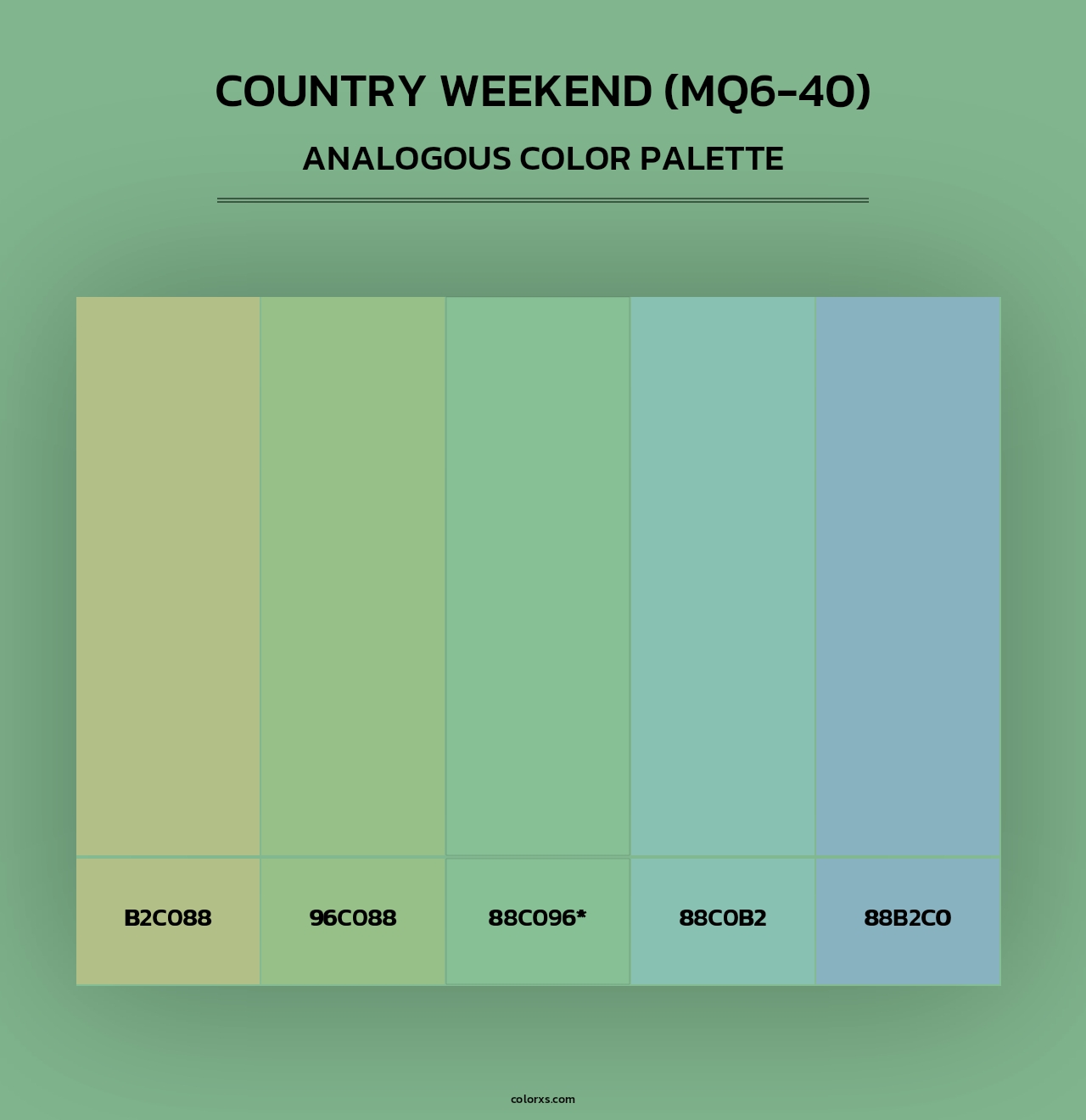 Country Weekend (MQ6-40) - Analogous Color Palette