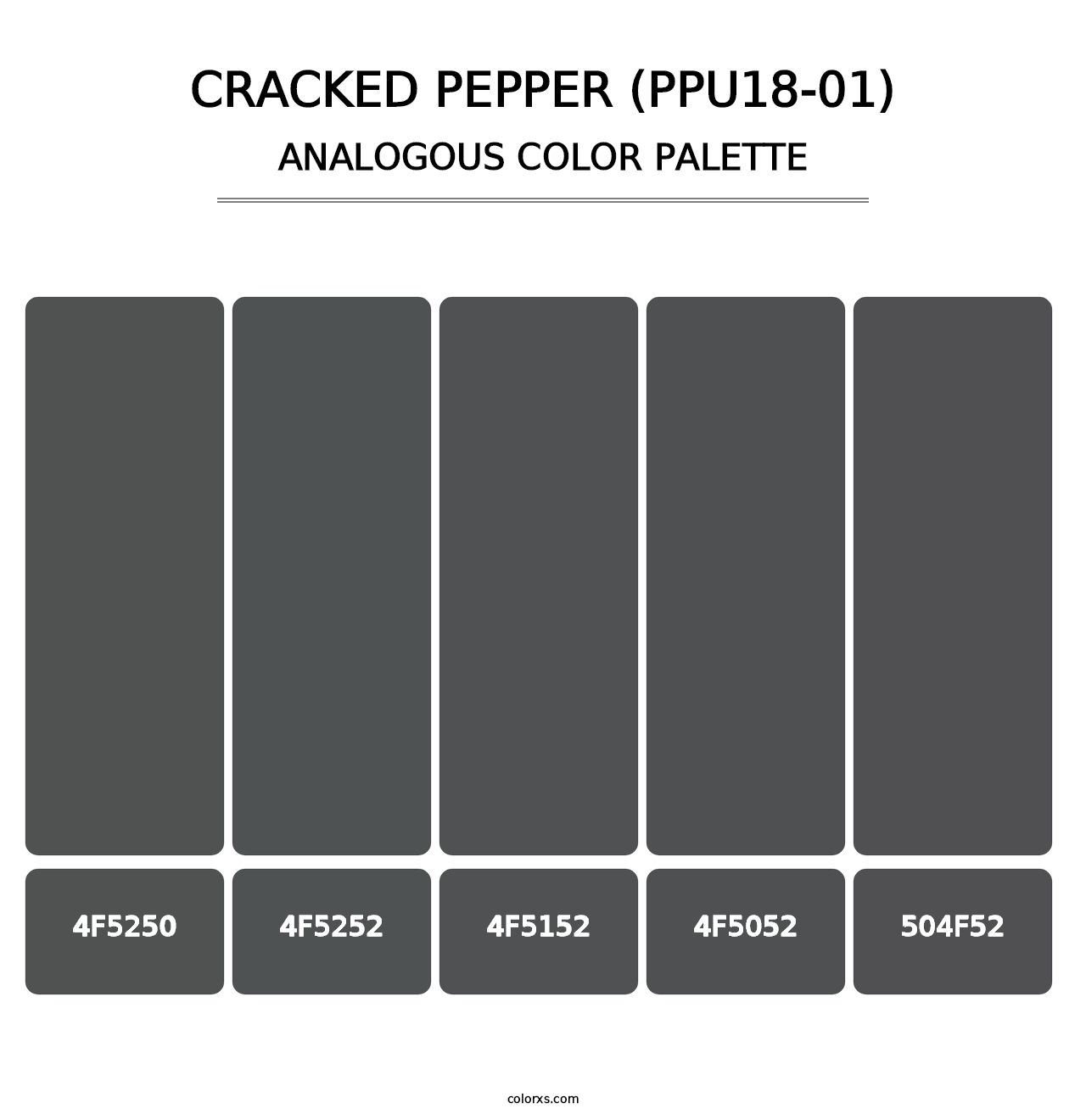 Cracked Pepper (PPU18-01) - Analogous Color Palette