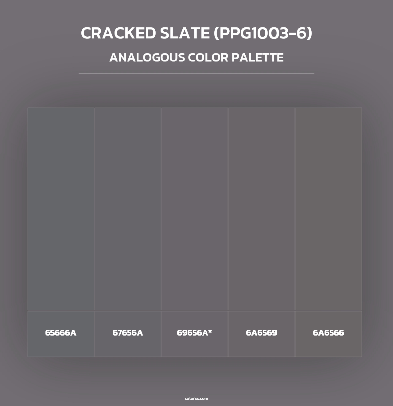 Cracked Slate (PPG1003-6) - Analogous Color Palette