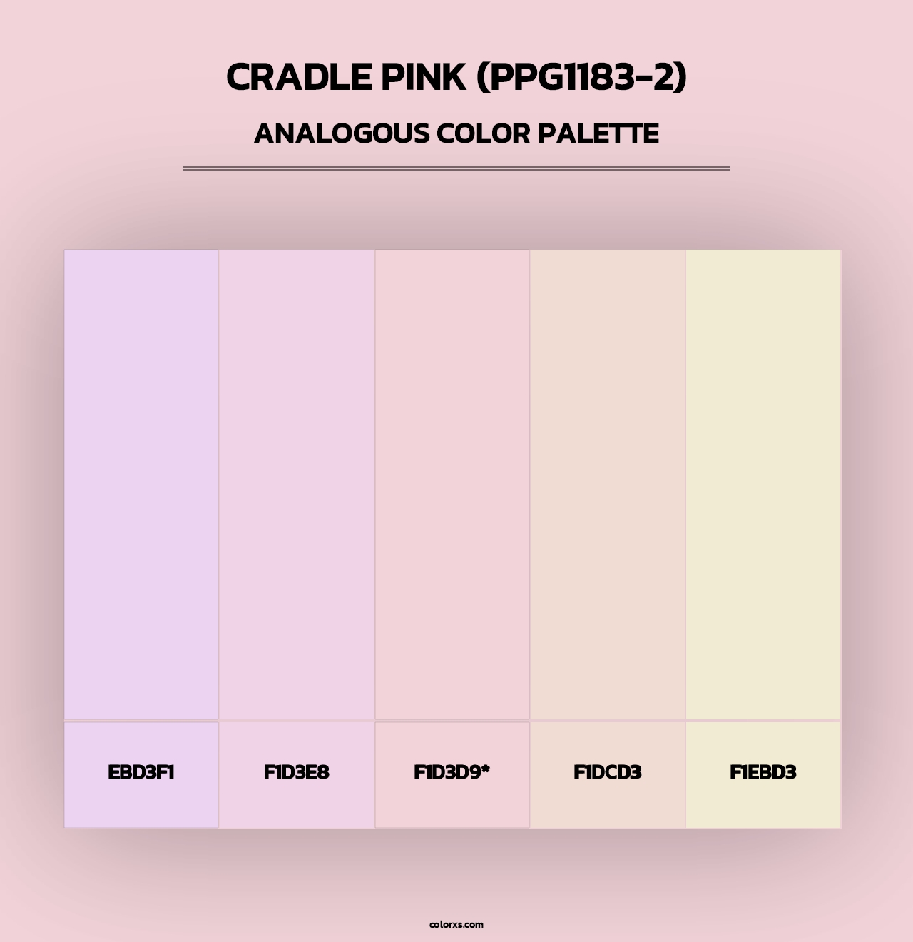 Cradle Pink (PPG1183-2) - Analogous Color Palette