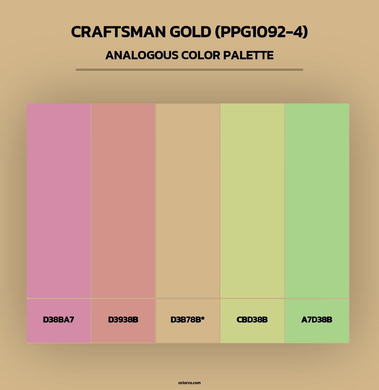 Craftsman Gold (PPG1092-4) - Analogous Color Palette