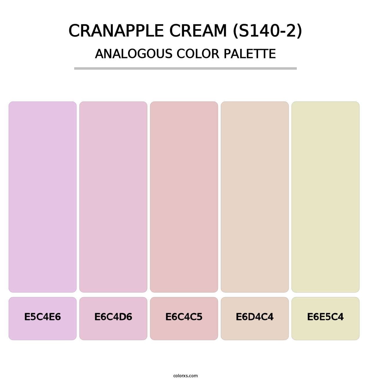 Cranapple Cream (S140-2) - Analogous Color Palette