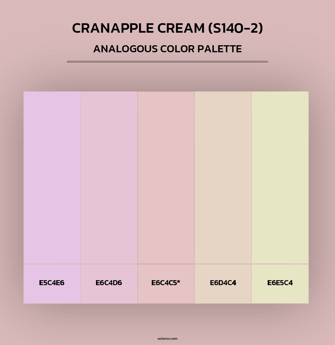 Cranapple Cream (S140-2) - Analogous Color Palette