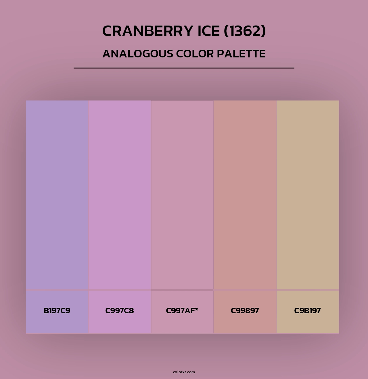 Cranberry Ice (1362) - Analogous Color Palette