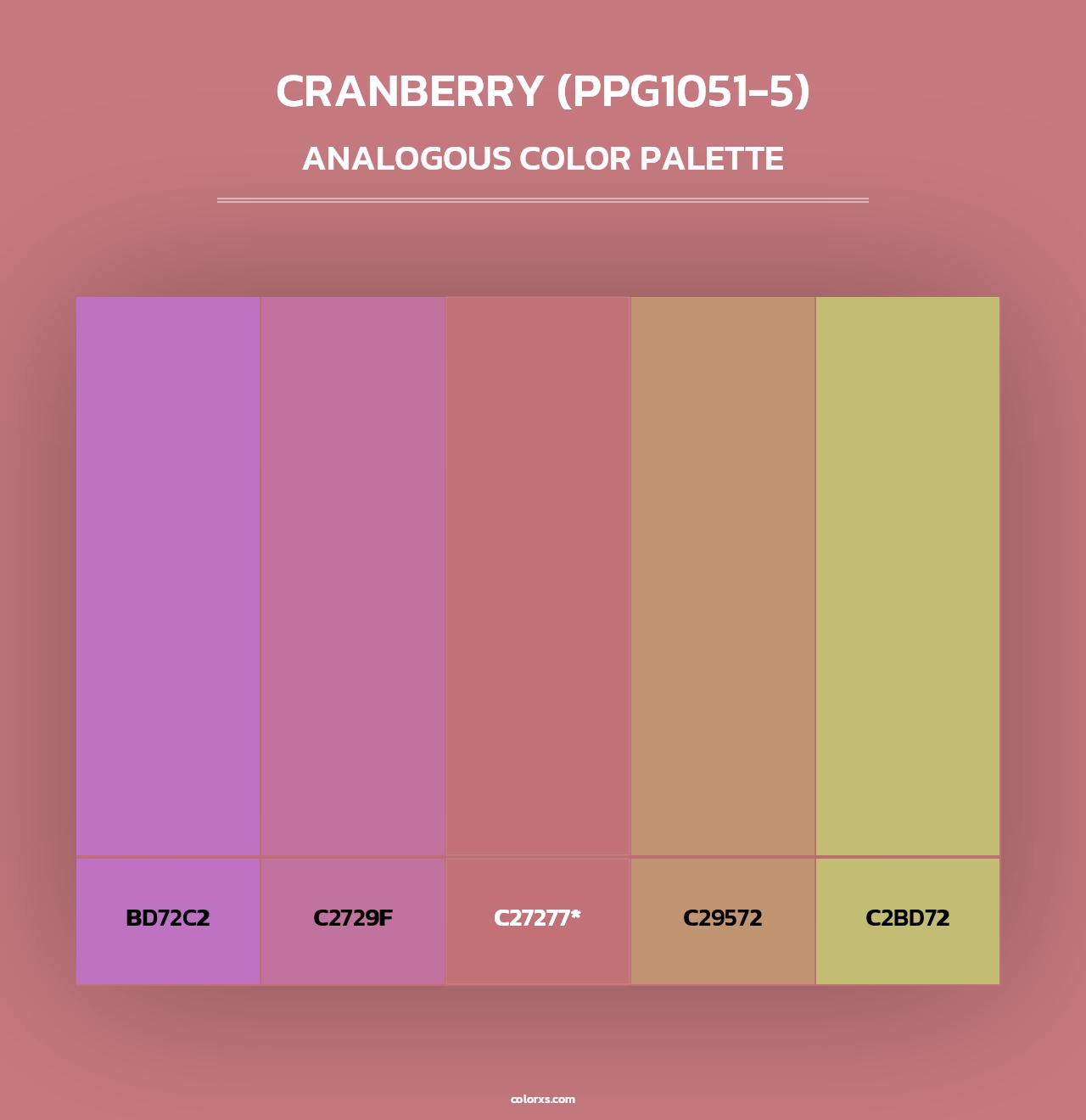 Cranberry (PPG1051-5) - Analogous Color Palette