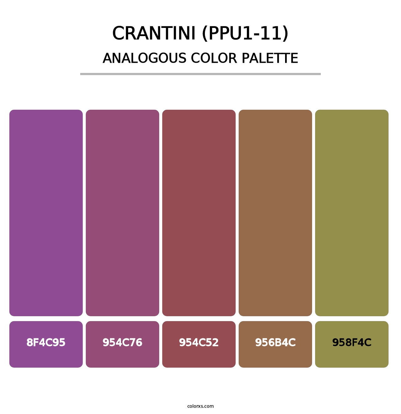 Crantini (PPU1-11) - Analogous Color Palette