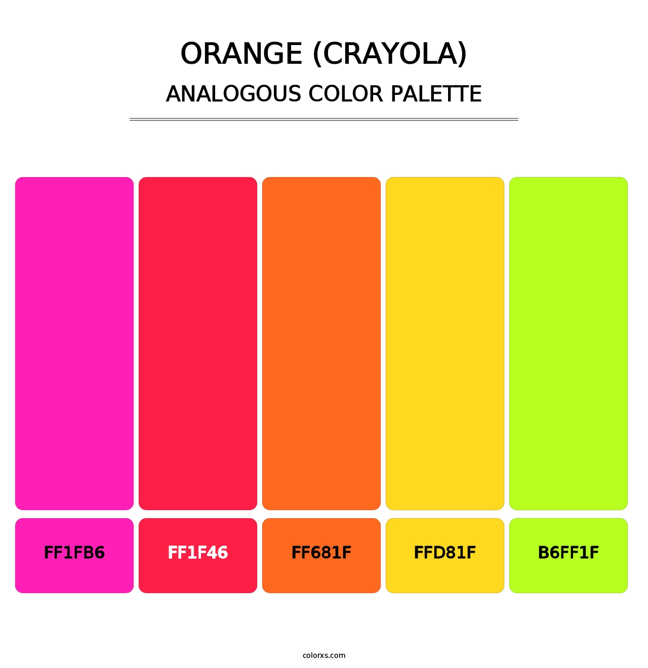 Orange (Crayola) - Analogous Color Palette