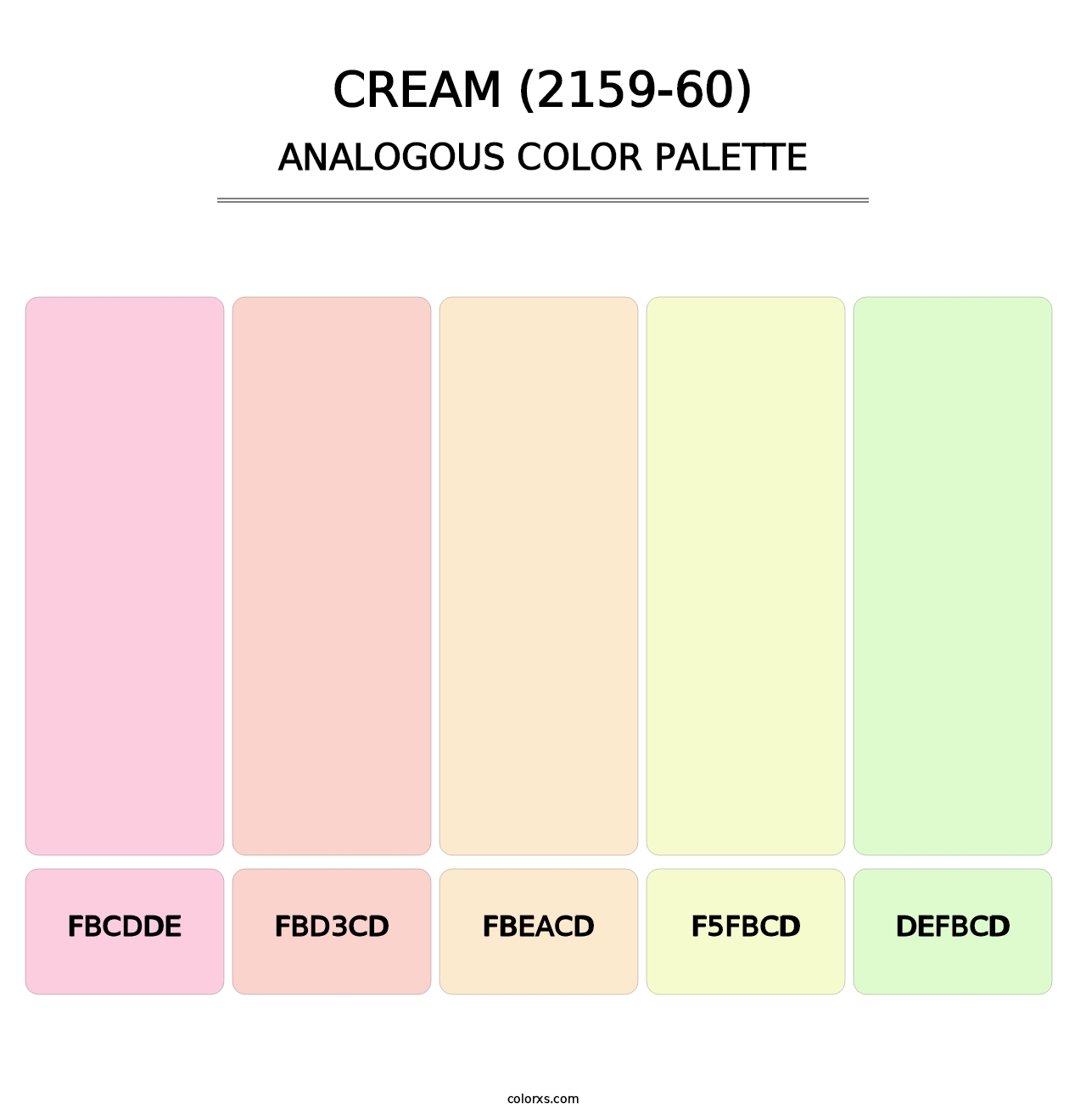Cream (2159-60) - Analogous Color Palette