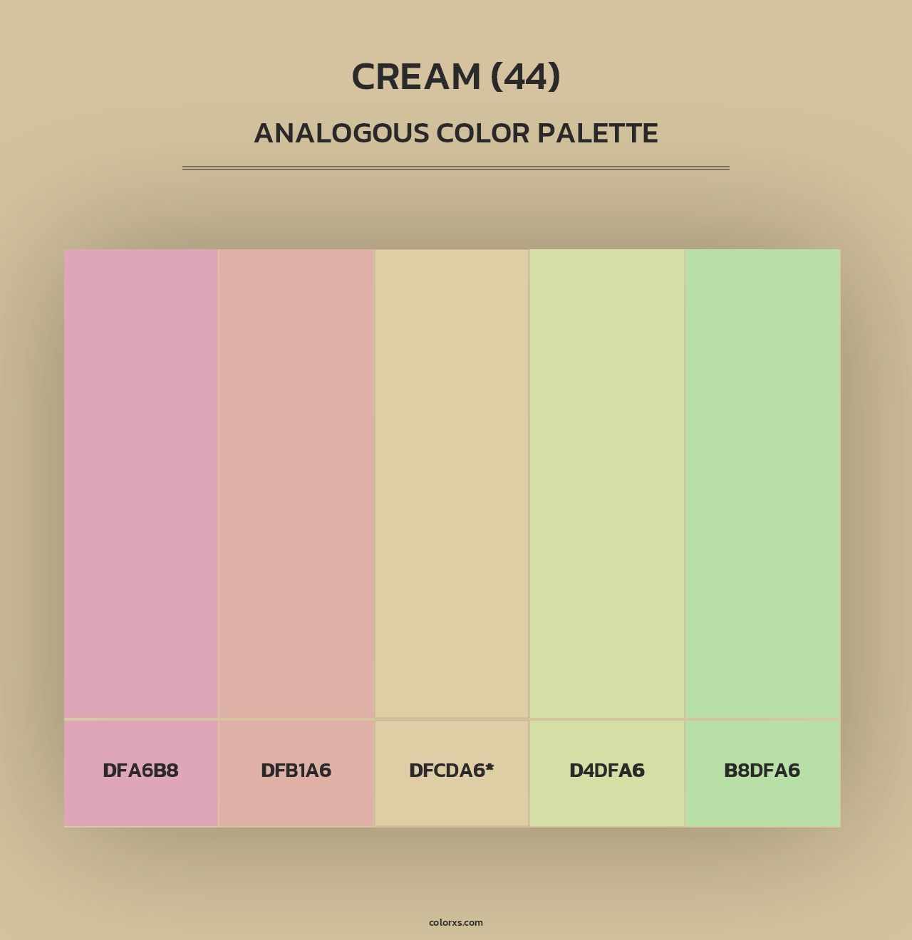 Cream (44) - Analogous Color Palette