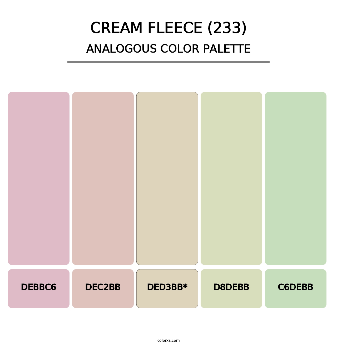 Cream Fleece (233) - Analogous Color Palette