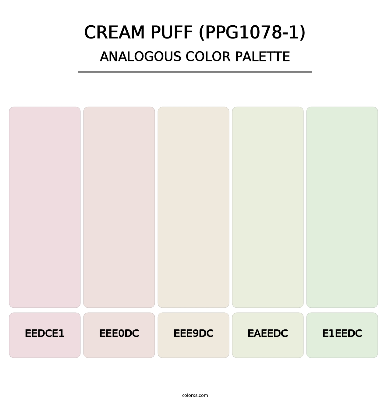 Cream Puff (PPG1078-1) - Analogous Color Palette