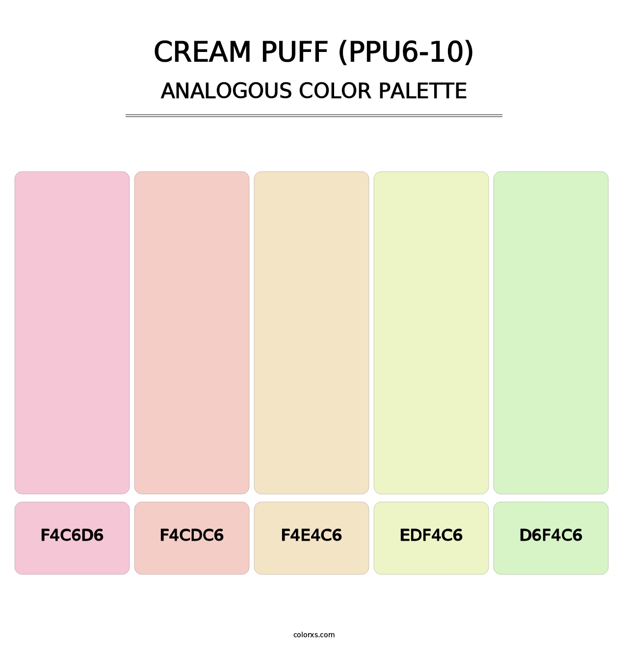 Cream Puff (PPU6-10) - Analogous Color Palette