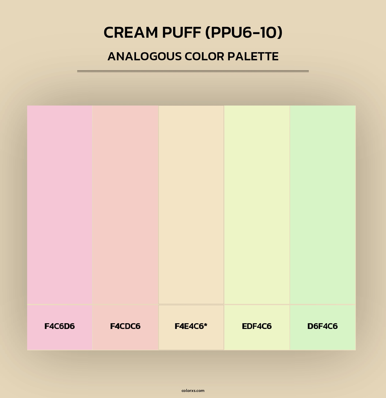 Cream Puff (PPU6-10) - Analogous Color Palette