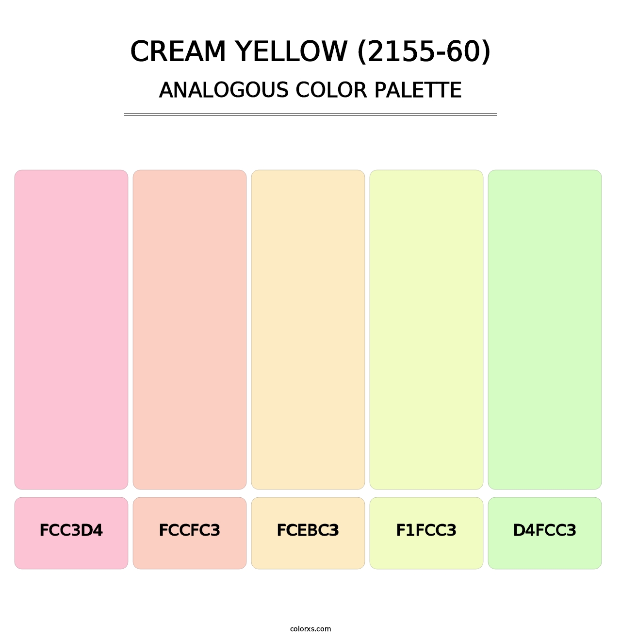 Cream Yellow (2155-60) - Analogous Color Palette