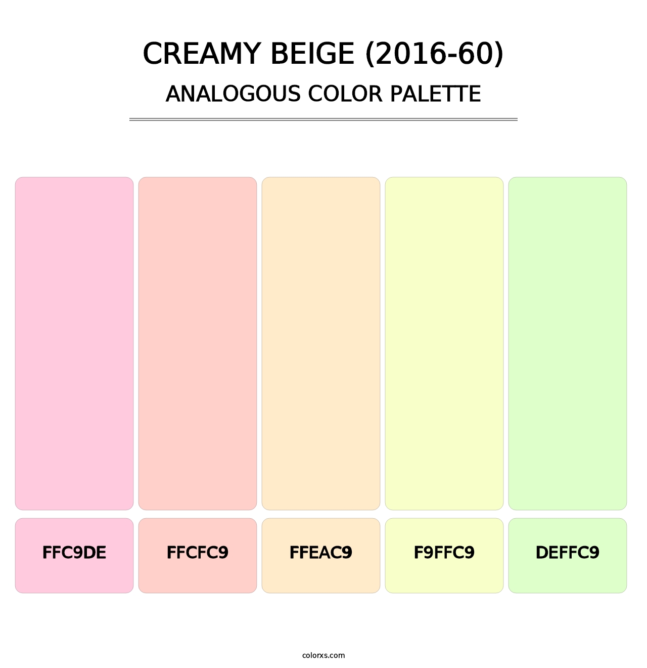 Creamy Beige (2016-60) - Analogous Color Palette