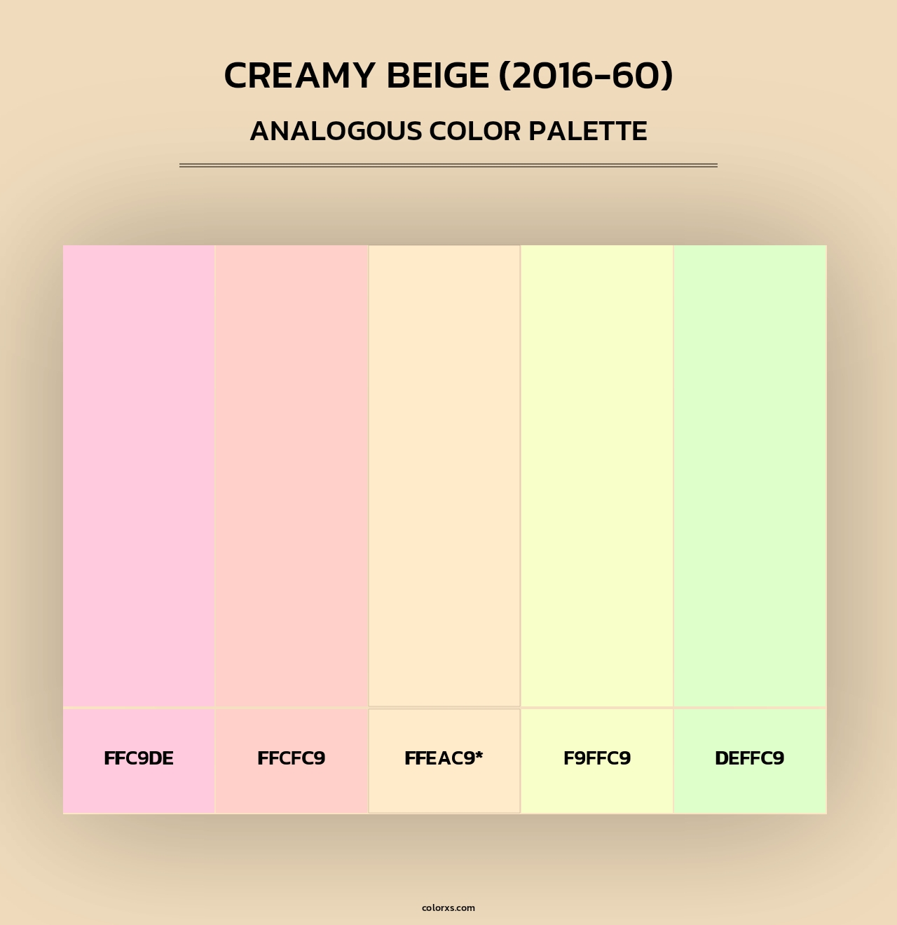 Creamy Beige (2016-60) - Analogous Color Palette