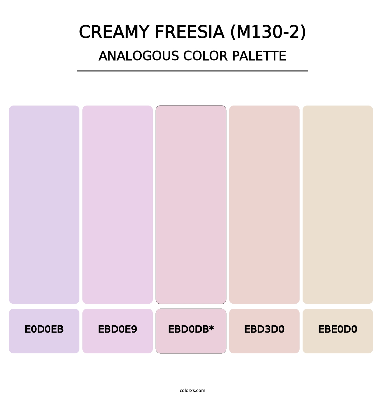 Creamy Freesia (M130-2) - Analogous Color Palette
