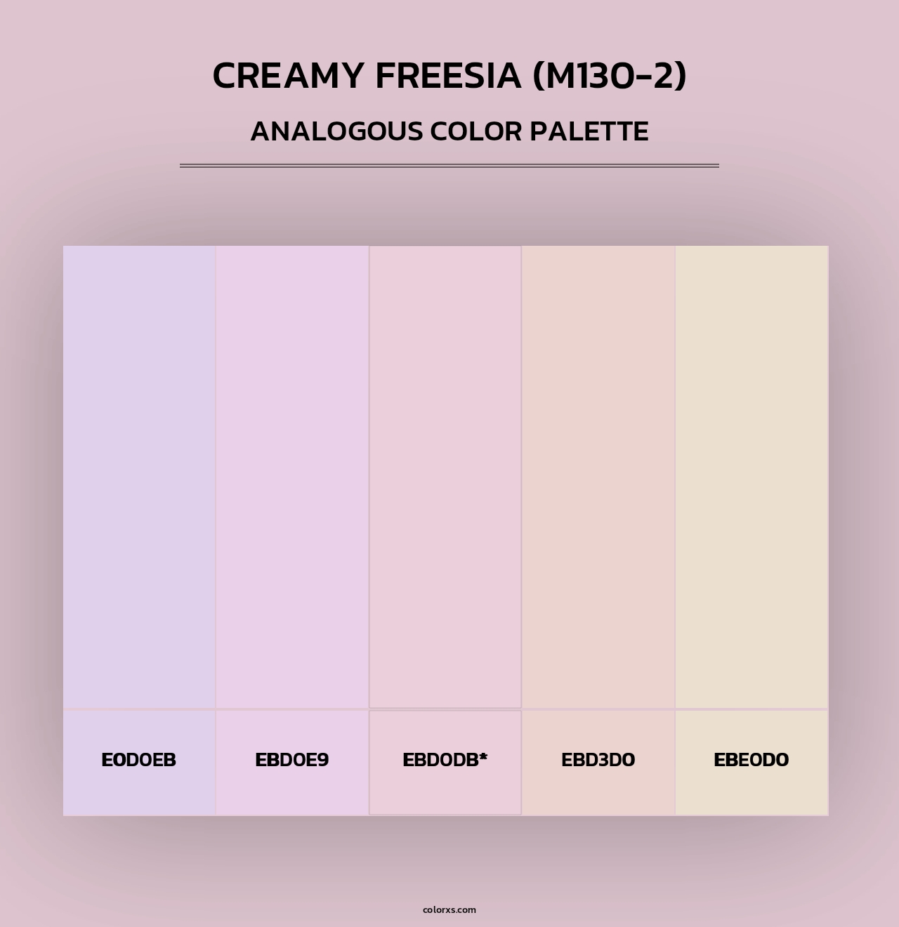 Creamy Freesia (M130-2) - Analogous Color Palette