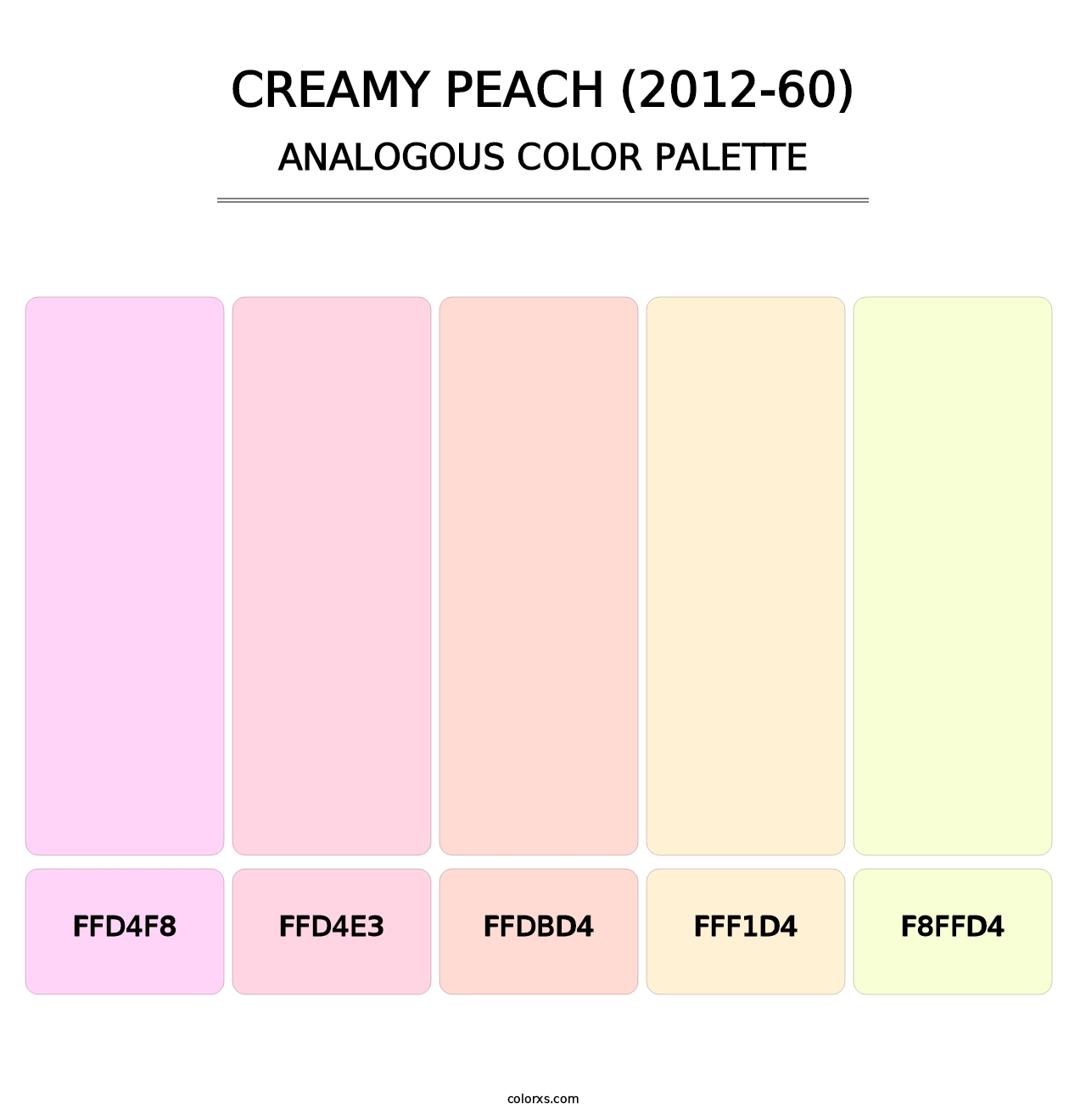 Creamy Peach (2012-60) - Analogous Color Palette