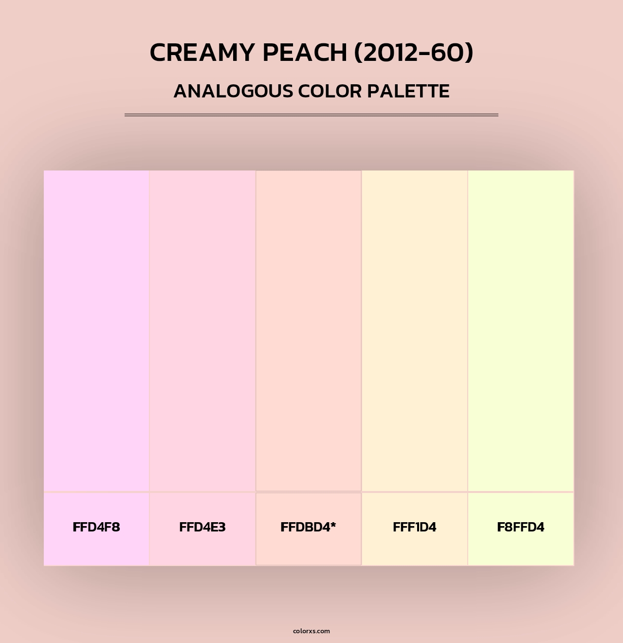 Creamy Peach (2012-60) - Analogous Color Palette