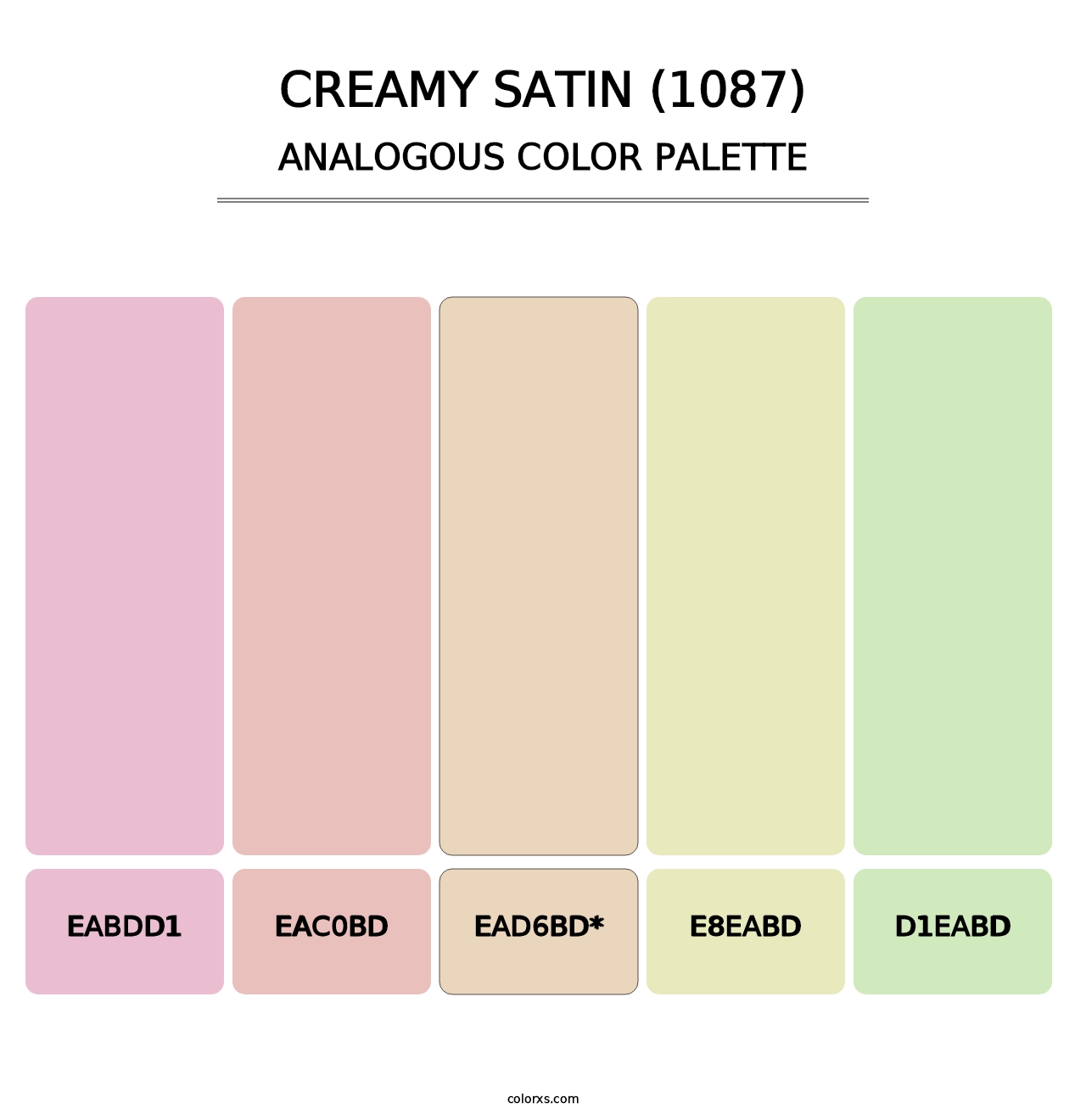 Creamy Satin (1087) - Analogous Color Palette