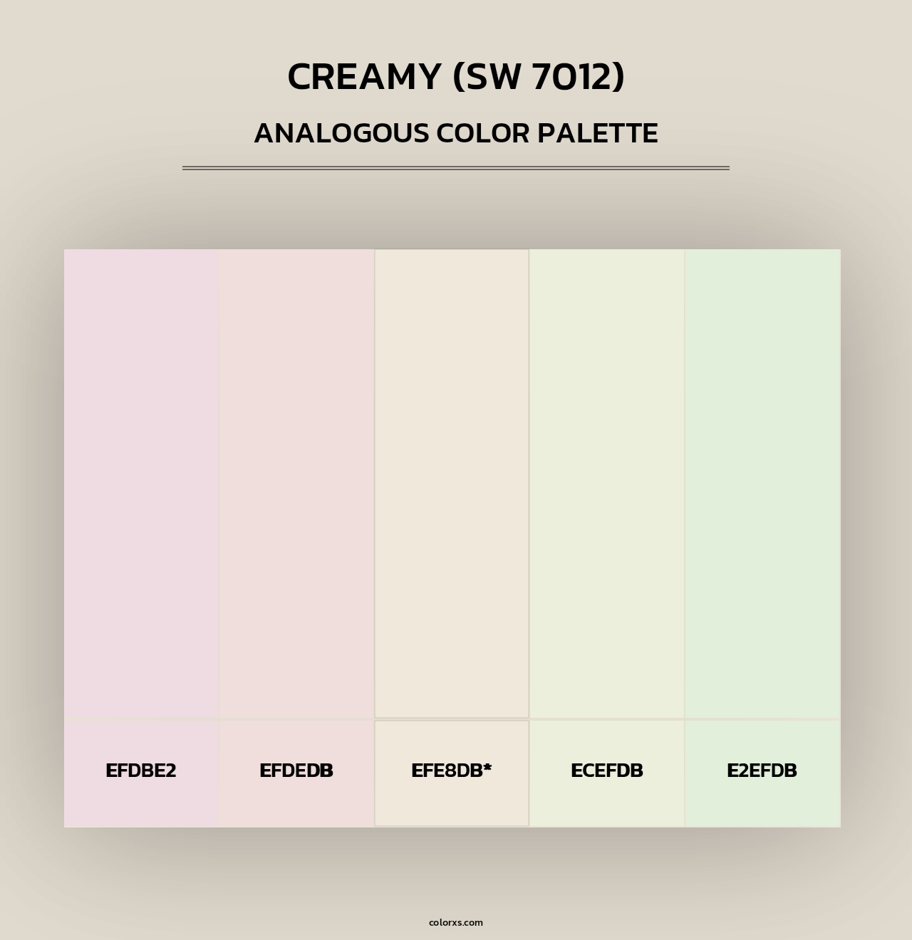 Creamy (SW 7012) - Analogous Color Palette