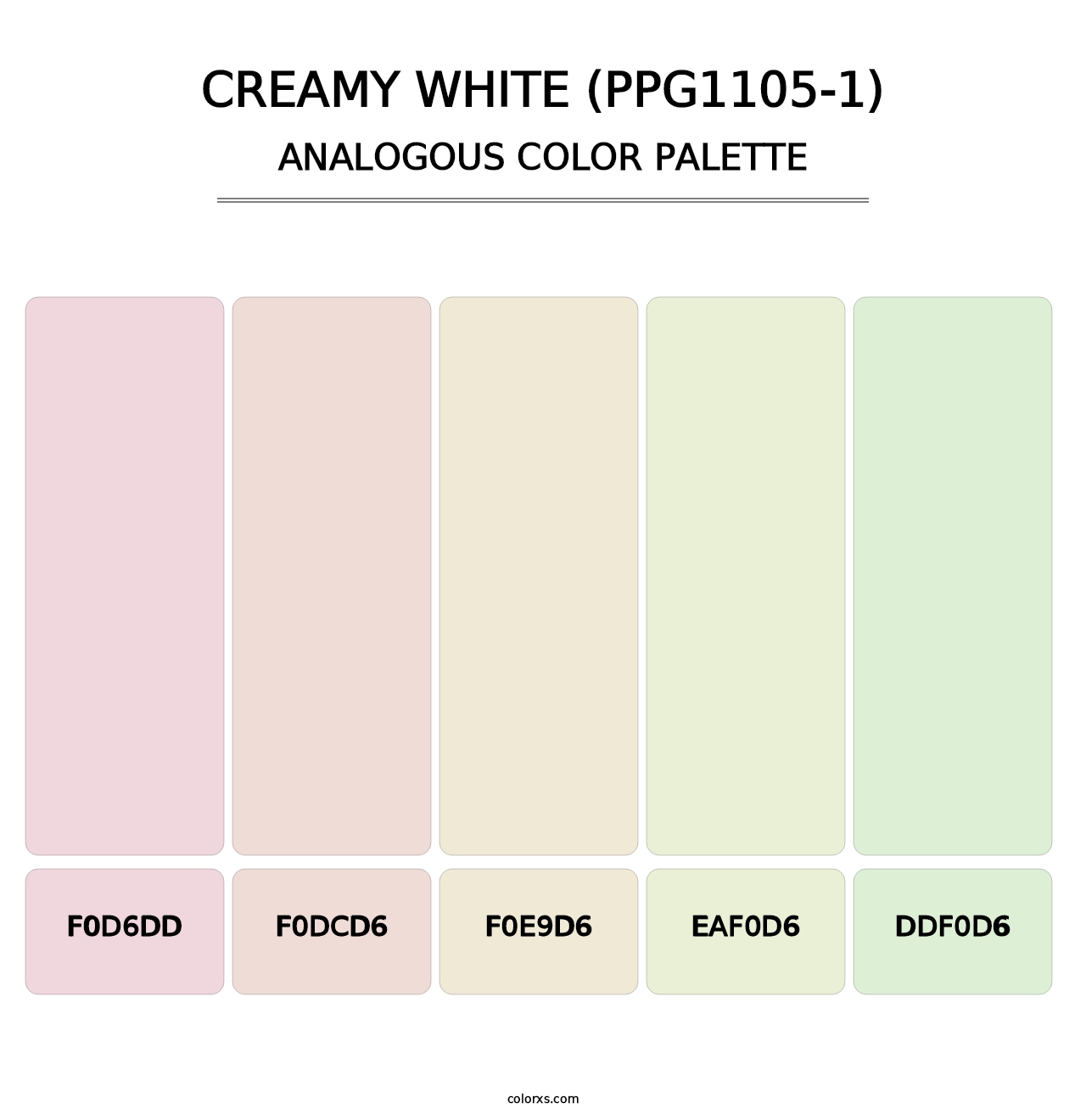 Creamy White (PPG1105-1) - Analogous Color Palette