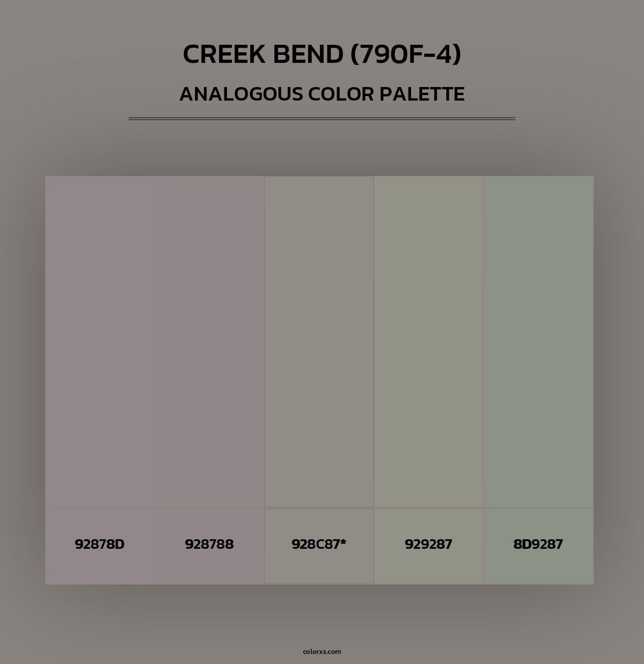 Creek Bend (790F-4) - Analogous Color Palette