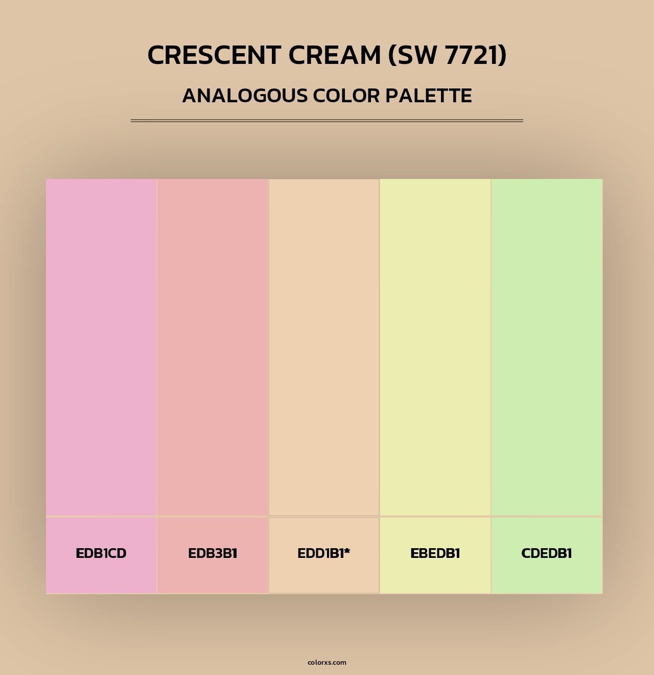 Crescent Cream (SW 7721) - Analogous Color Palette