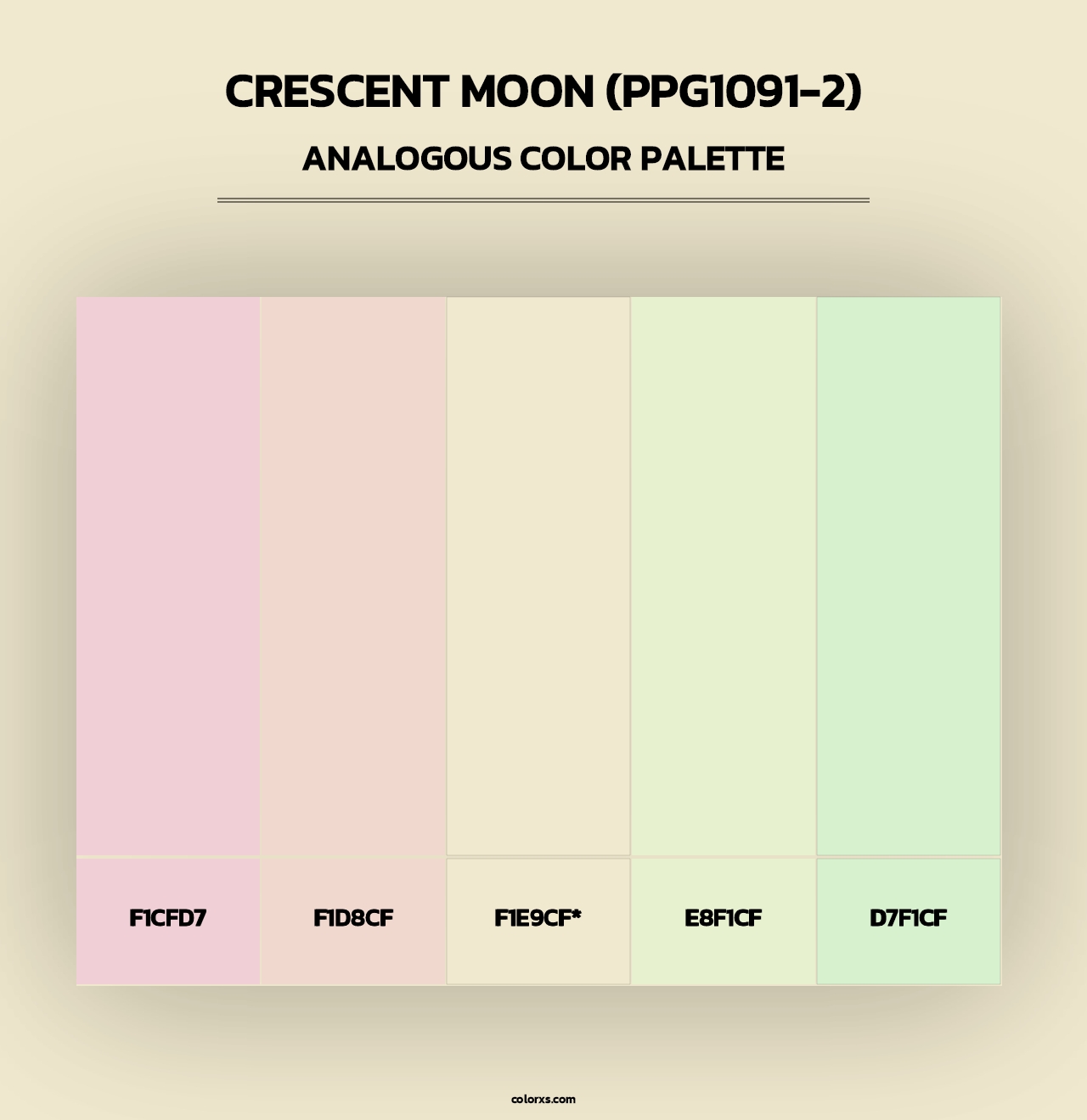 Crescent Moon (PPG1091-2) - Analogous Color Palette