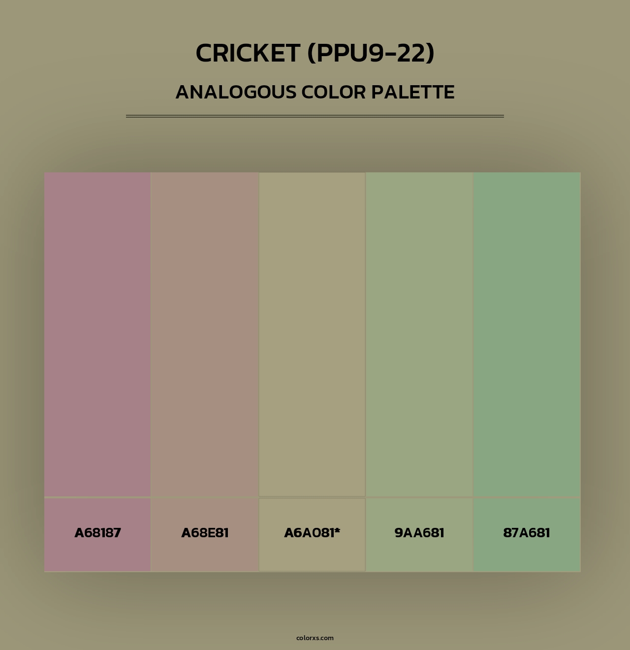 Cricket (PPU9-22) - Analogous Color Palette