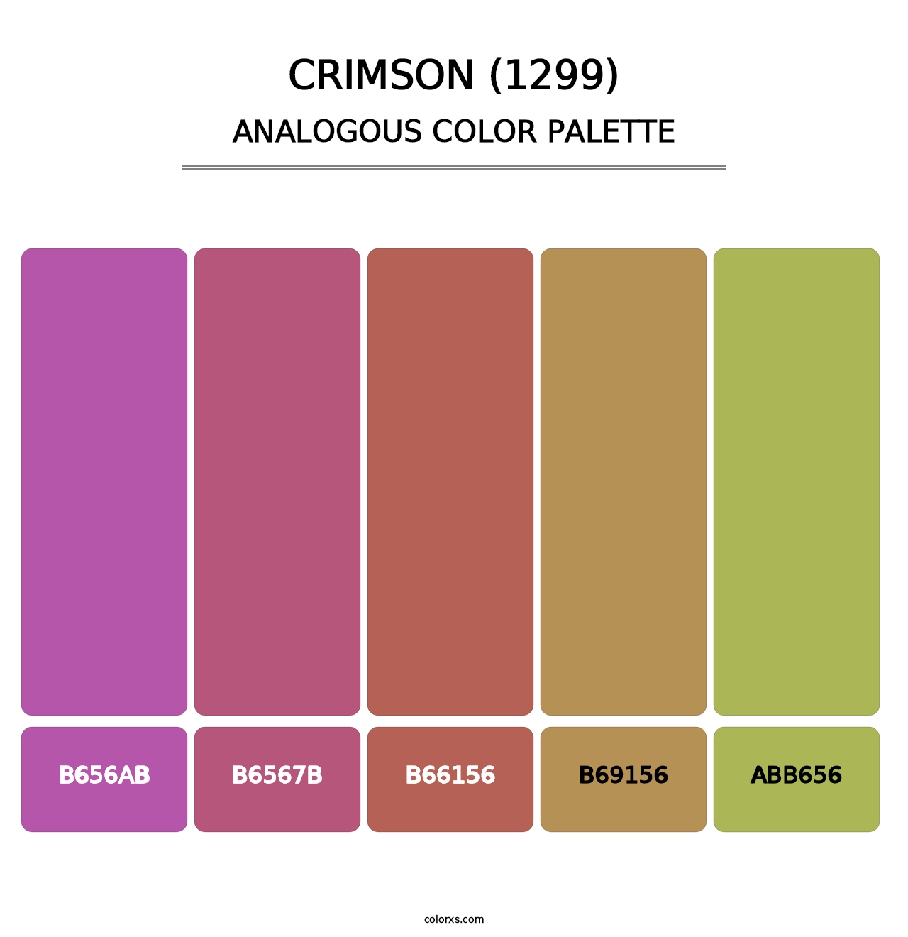 Crimson (1299) - Analogous Color Palette