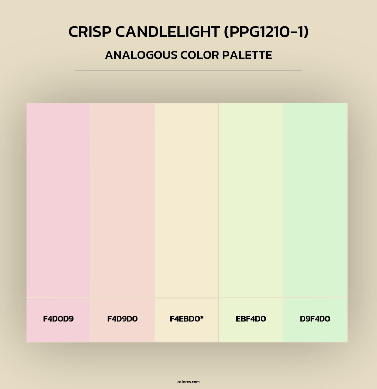 Crisp Candlelight (PPG1210-1) - Analogous Color Palette