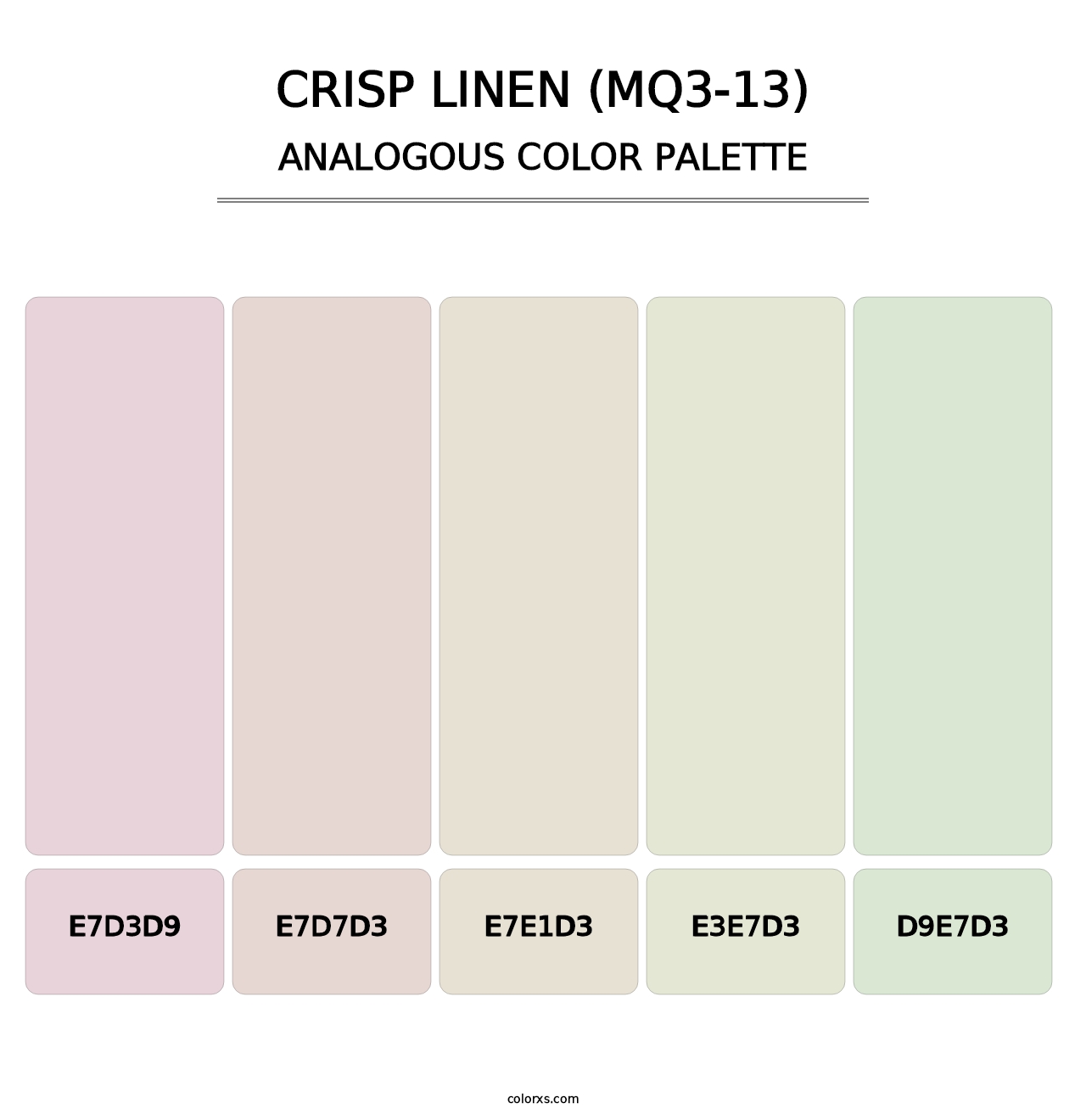 Crisp Linen (MQ3-13) - Analogous Color Palette