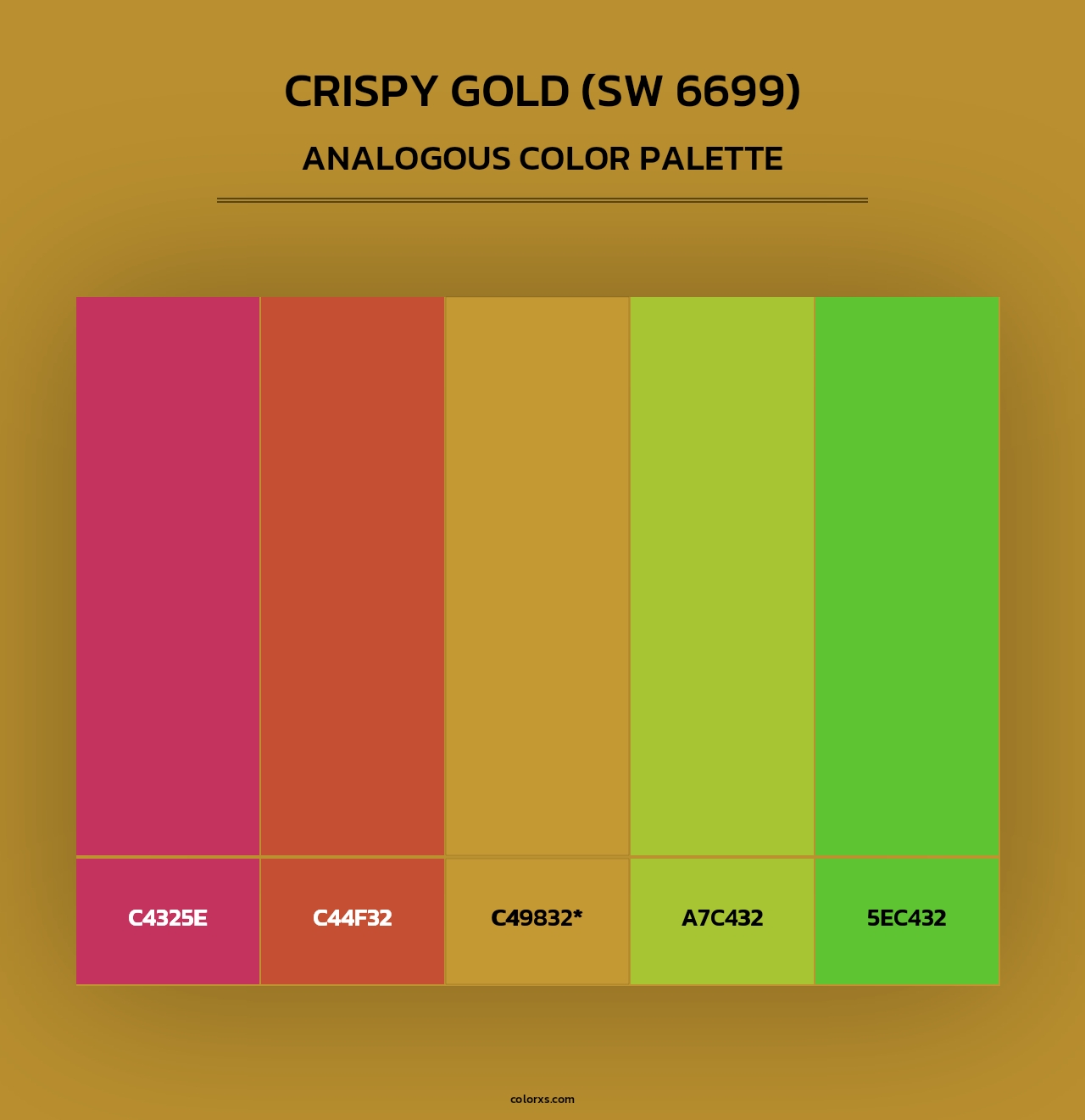 Crispy Gold (SW 6699) - Analogous Color Palette